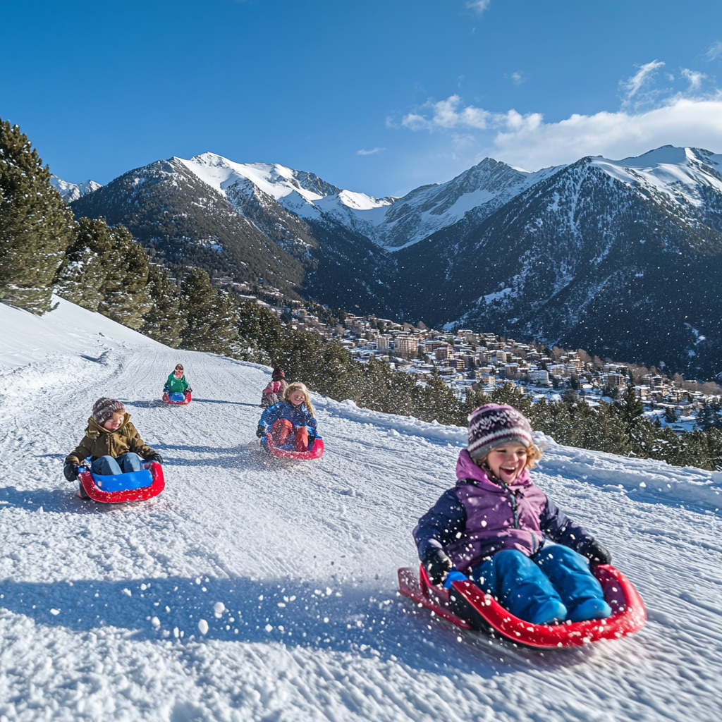 Sledging at Pas de la Case